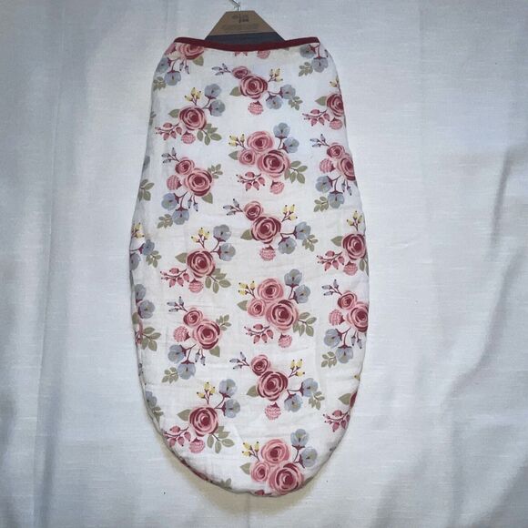chick pea Muslin Swaddle Baby Blanket Dress Floral Print Sz 3-6 Months New - Picture 6 of 6